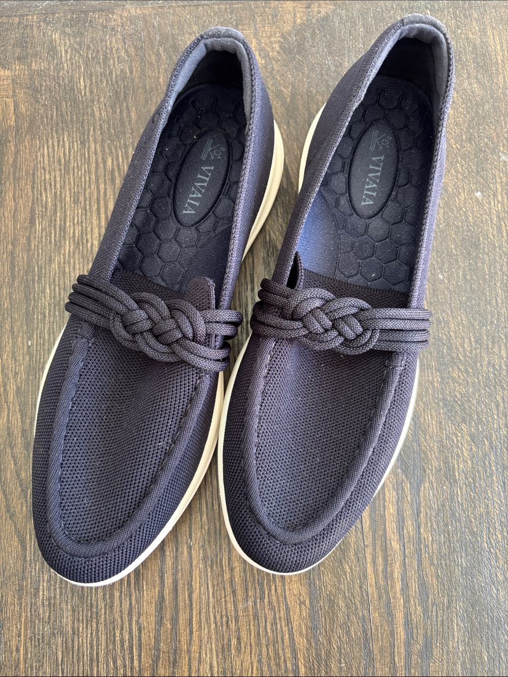 Vivaia Walker Pro Knot penny loafers-Isamin,navy, white sole, size 40 (9)